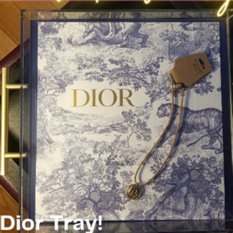 dior acrylic tray|Acrylic Upcycled Designer Dior Tray with Upcycled Dior Necklace .